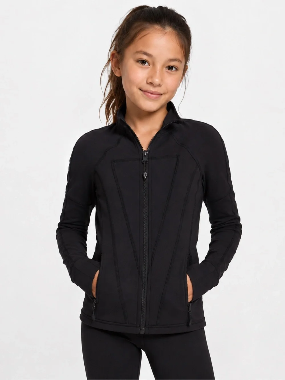 Ivivva by Lululemon Black Define Jacket Kids 10 Fits Adult 2 🖤🍋✨